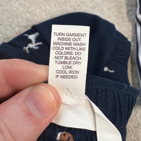 NWOT Laura Ashley Set of 2 Pajama Sleep Lounge Shorts Stripes Dogs Size XL - Picture 4 of 4